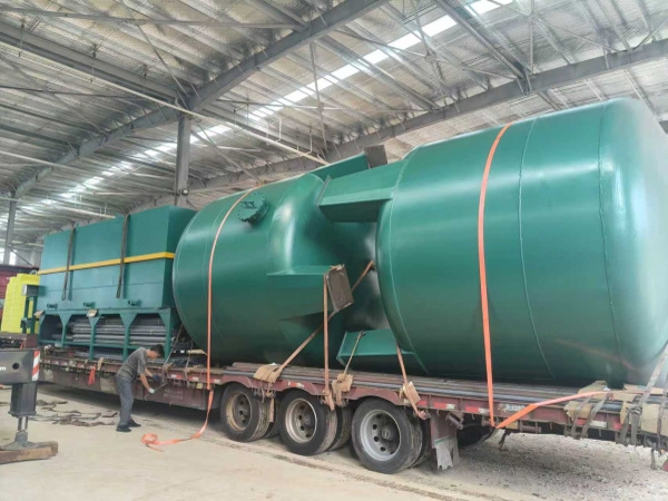 安徽污水处理设备卸货现场